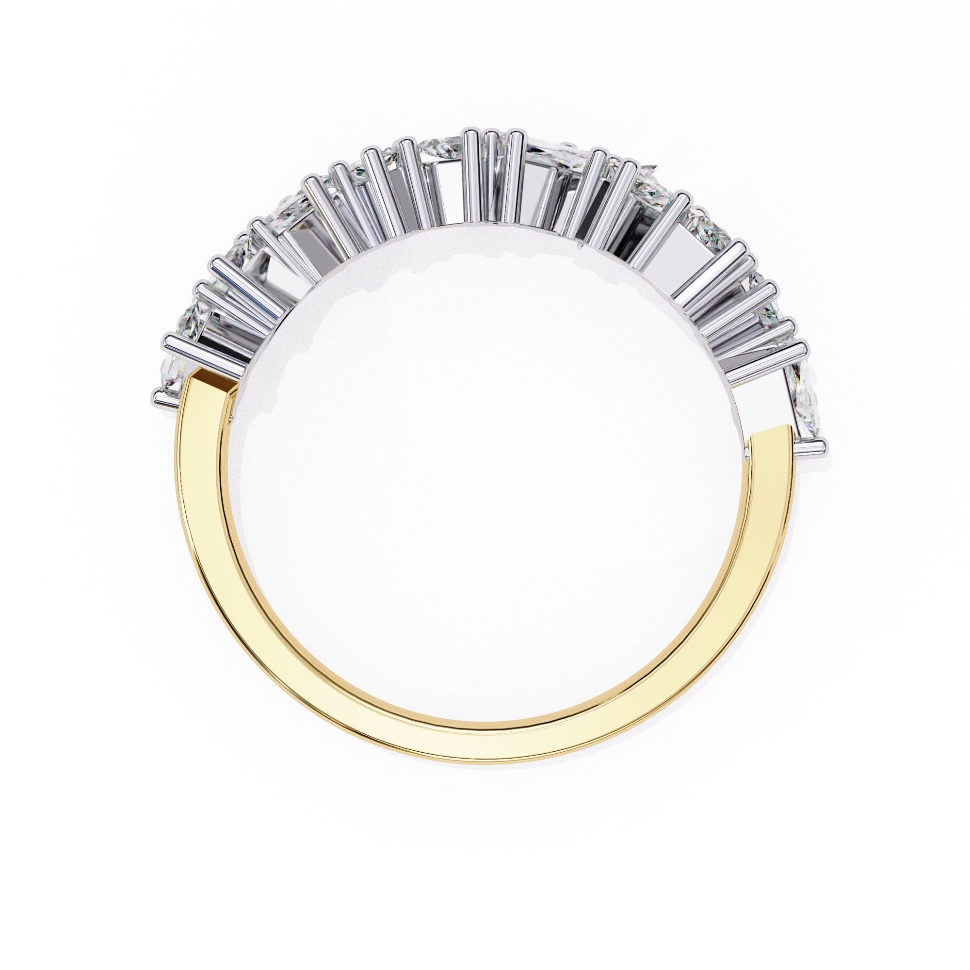 Sparkling Side Stone Diamond Eternity Ring