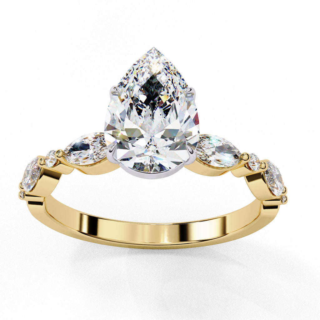 Radiant Brilliance Central Stone Diamond Ring