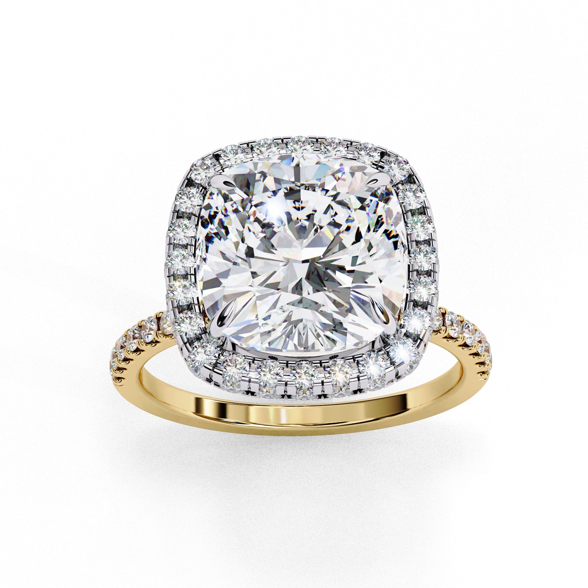 Elegant Diamond Side Stone Brilliance Ring