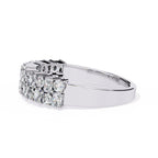 Radiant Diamond Side Stone Eternity Ring