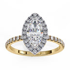 Elegant Central Stone Diamond Ring with Radiant Side Stones