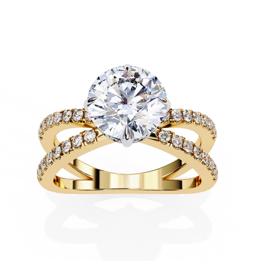 Elegant Central Stone Diamond Ring with Side Accents