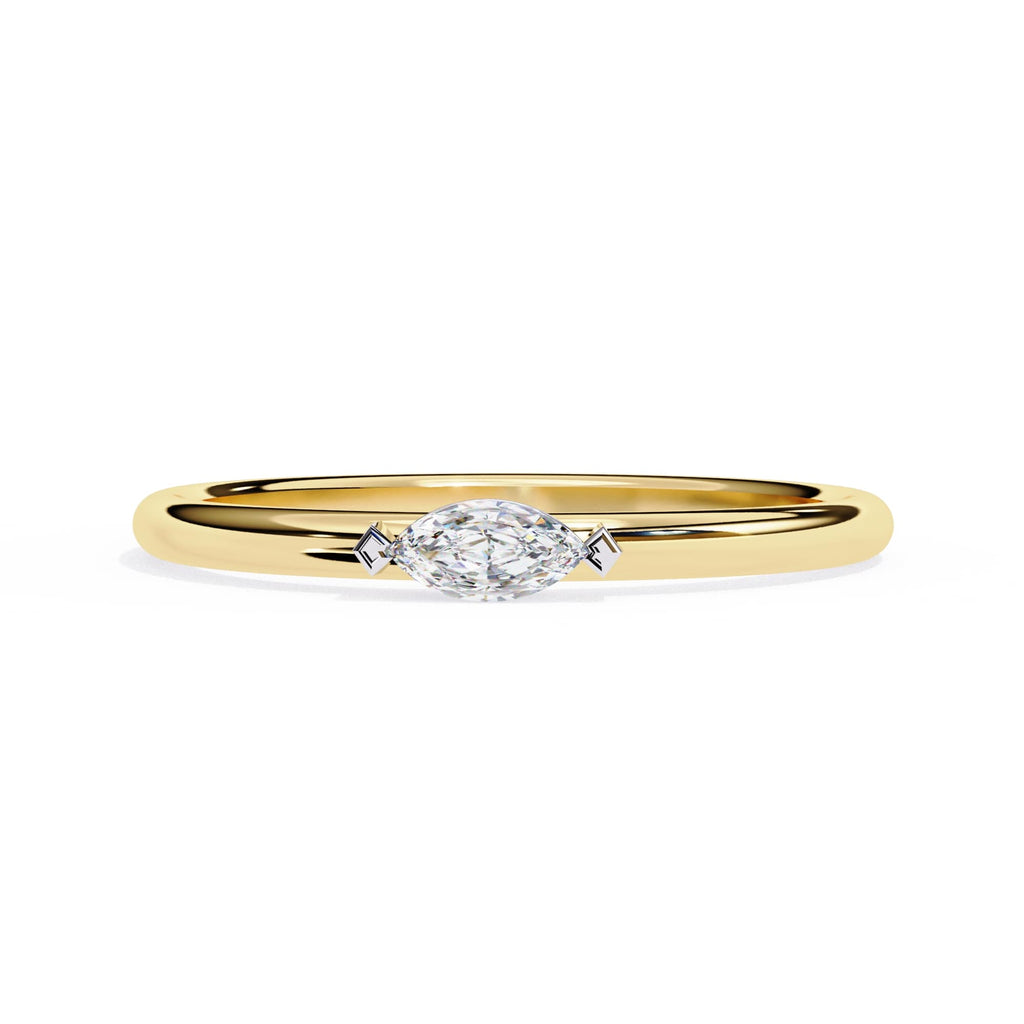 Radiant Solitaire Central Stone Ring