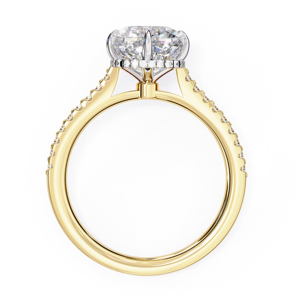 Elegant Central Stone Diamond Ring with Side Stone Accents