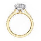 Elegant Central Stone Diamond Ring with Side Stone Accents