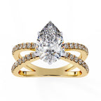 Elegant Diamond Central Stone Ring