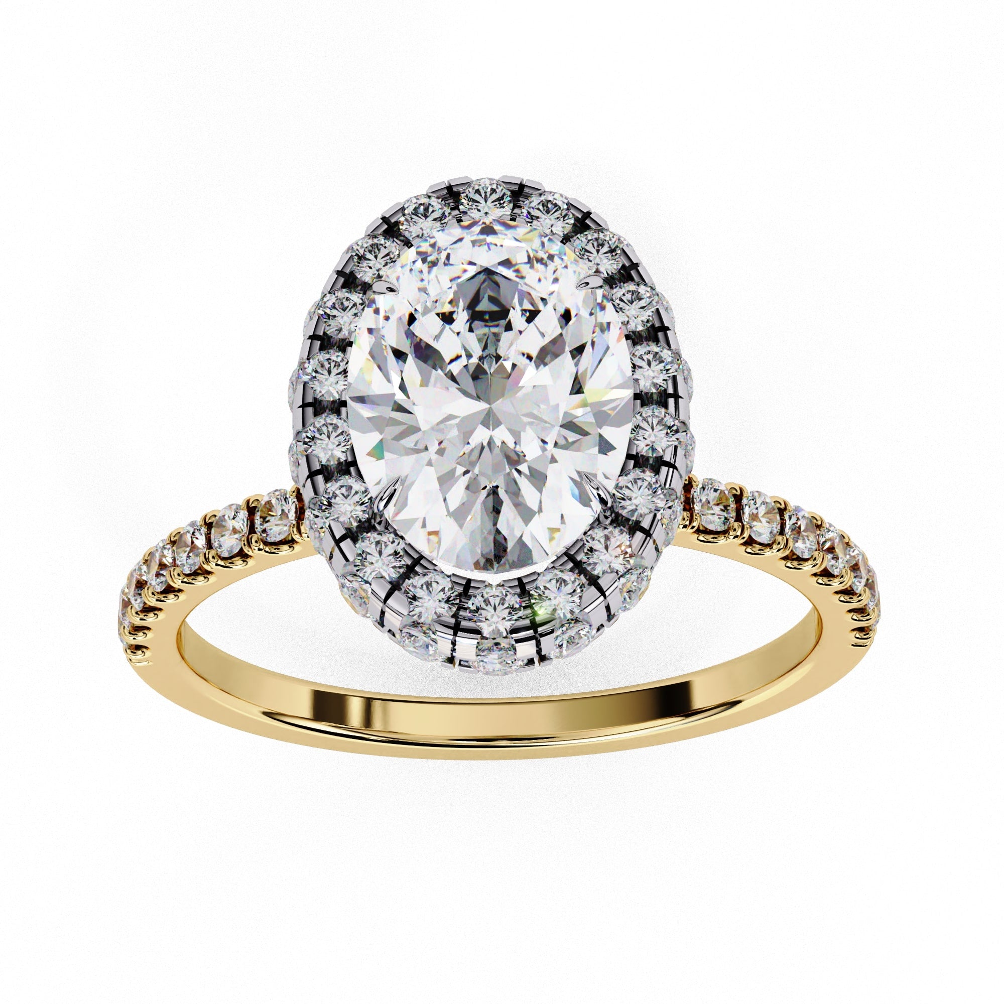Elegant Diamond Side Stone Brilliance Ring