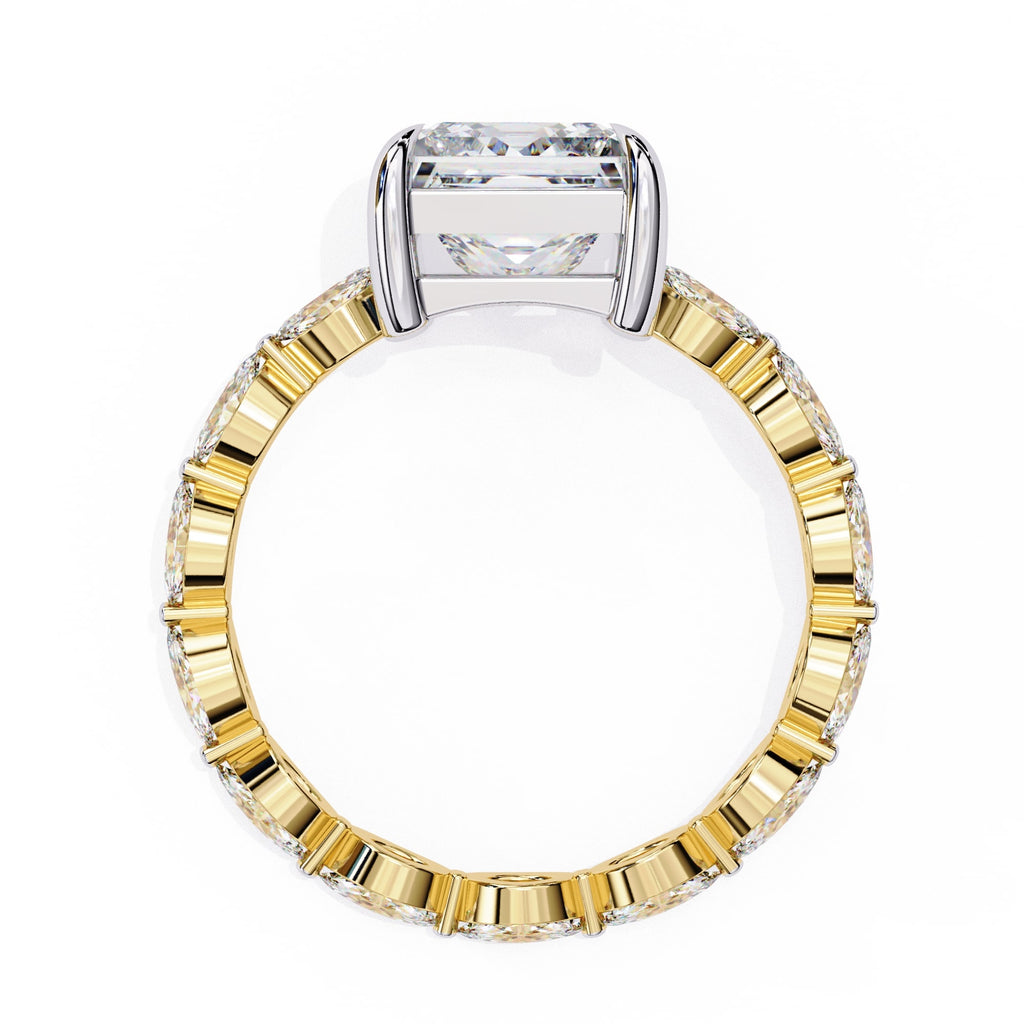 Sparkling Central Stone Diamond Ring with Side Accents