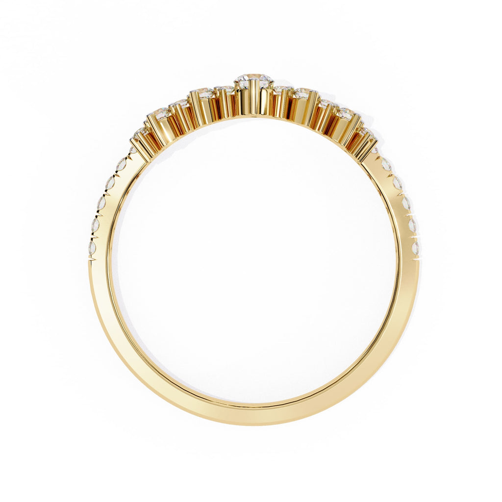 Radiant Diamond Side Stone Eternity Ring