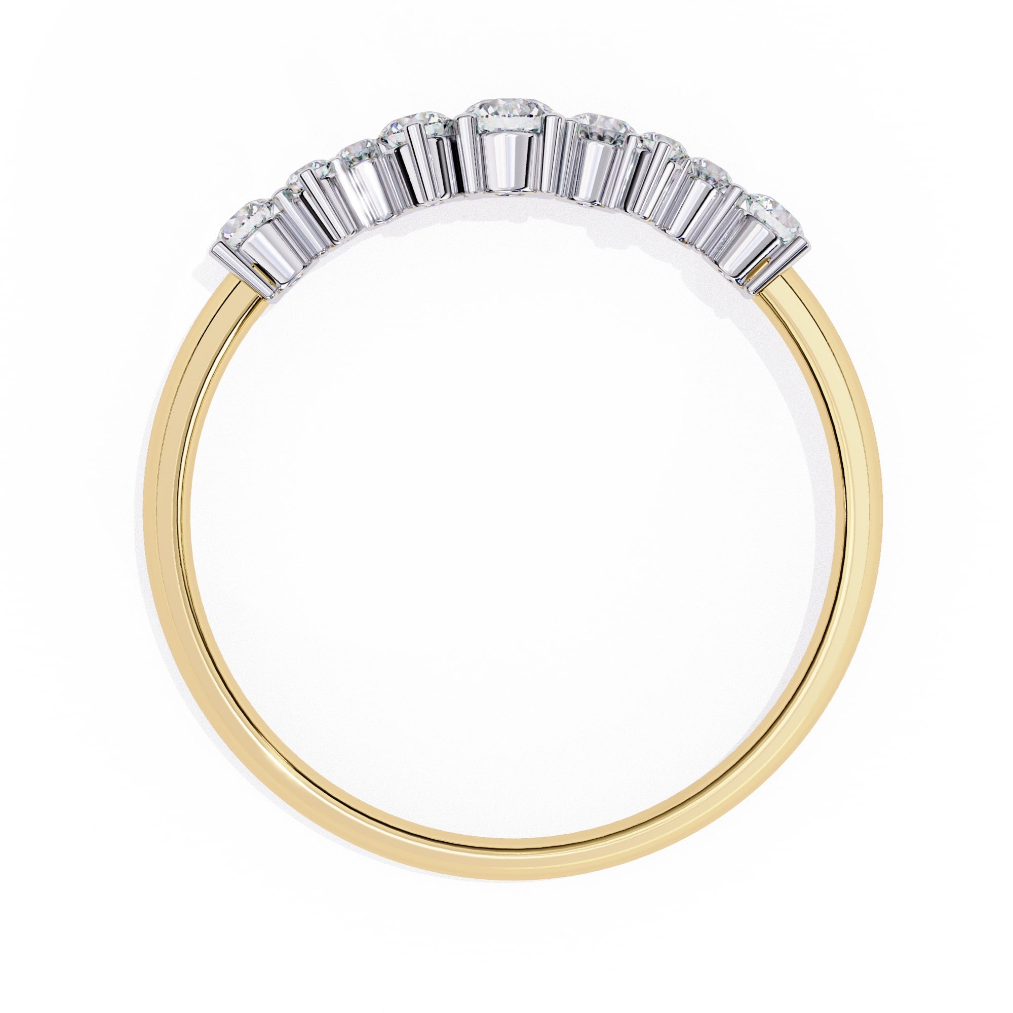 Elegant Diamond Side Stone Brilliance Ring