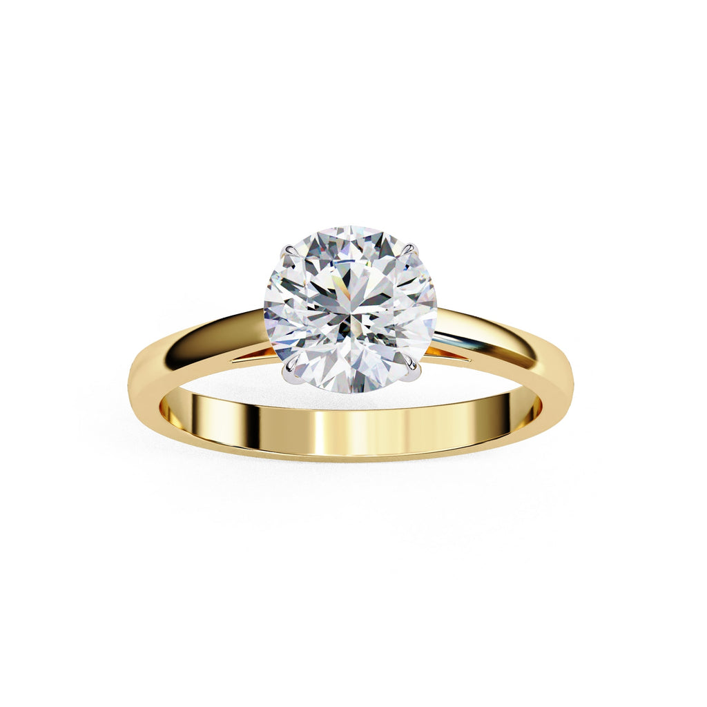 Elegant Solitaire Central Stone Ring