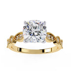 Elegant Diamond Central Stone Ring with Brilliant Side Accents
