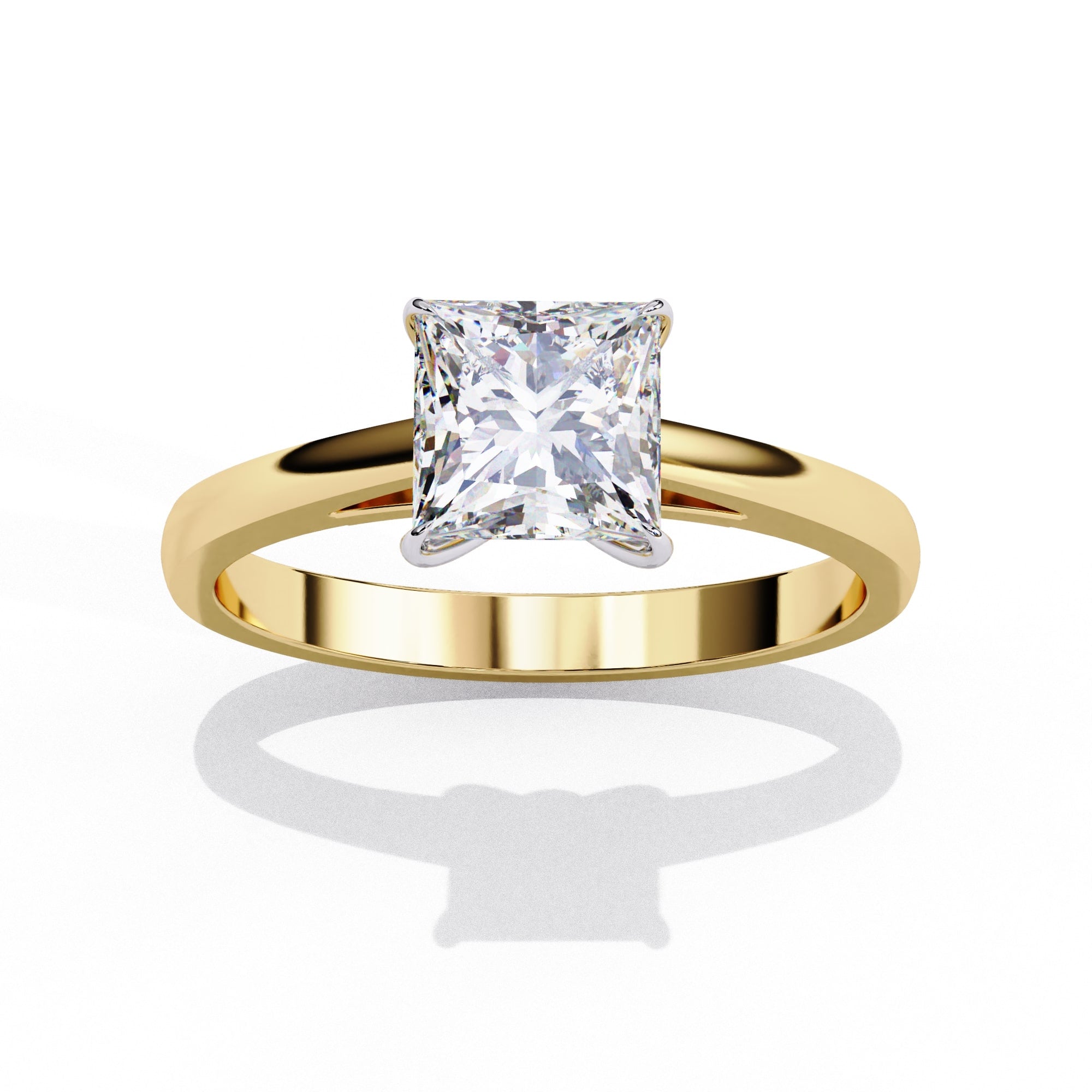 Elegant Solitaire Central Stone Ring