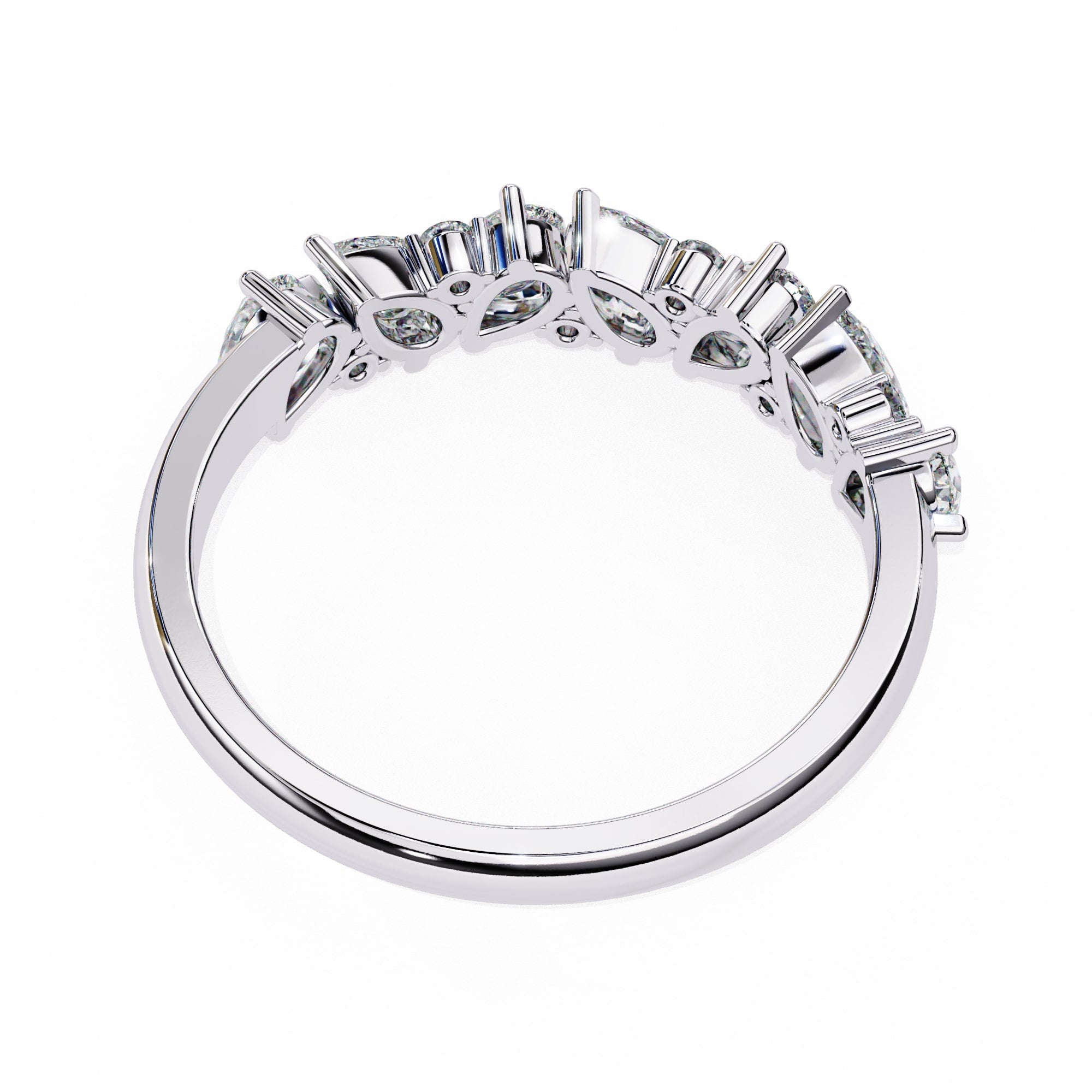 Elegant Diamond Side Stone Brilliance Ring