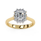 Elegant Central Stone Diamond Halo Ring