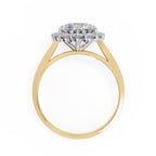 Elegant Central Stone Diamond Halo Ring