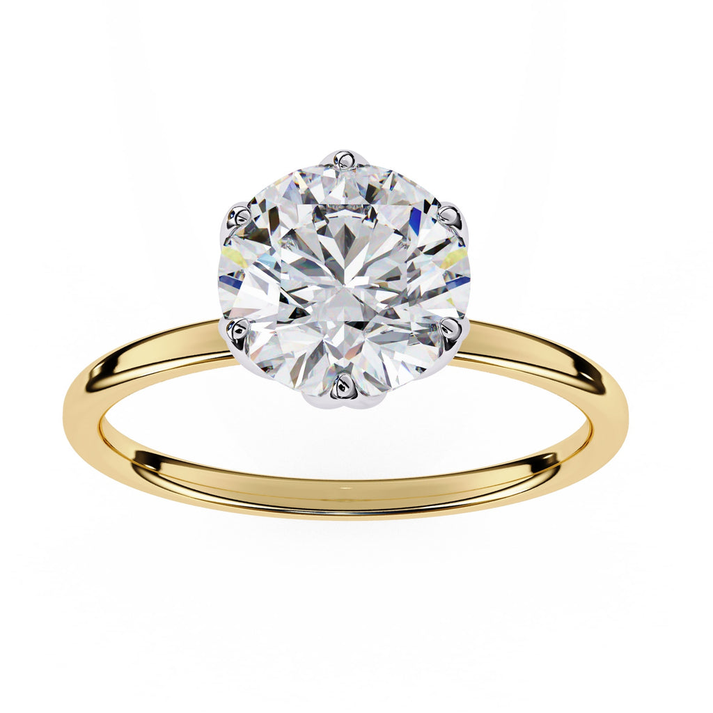 Elegant Central Stone Diamond Ring with Side Accents