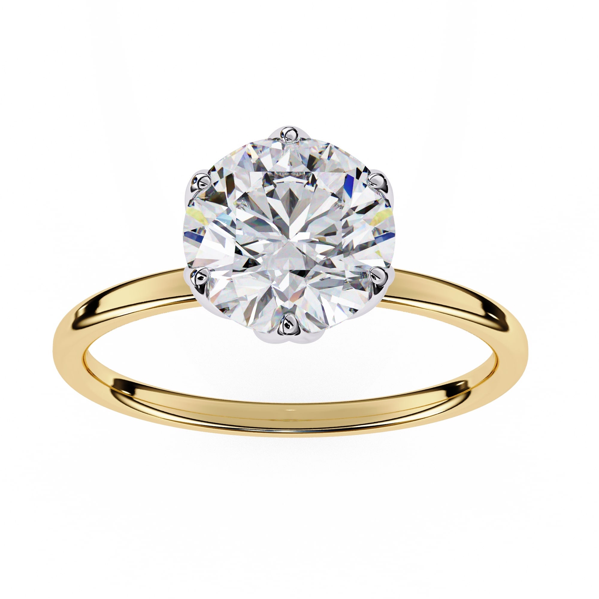 Elegant Central Stone Diamond Ring with Side Accents