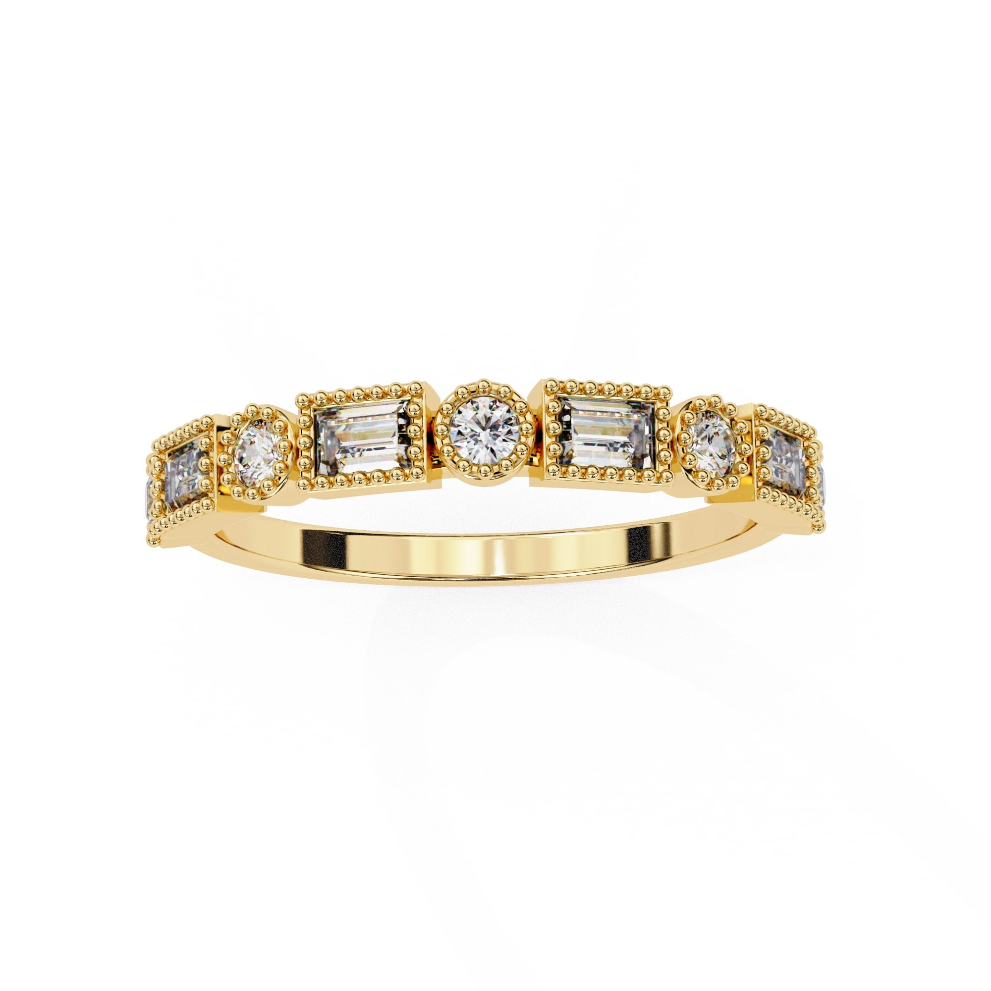 Elegant Diamond Side Stone Brilliance Ring