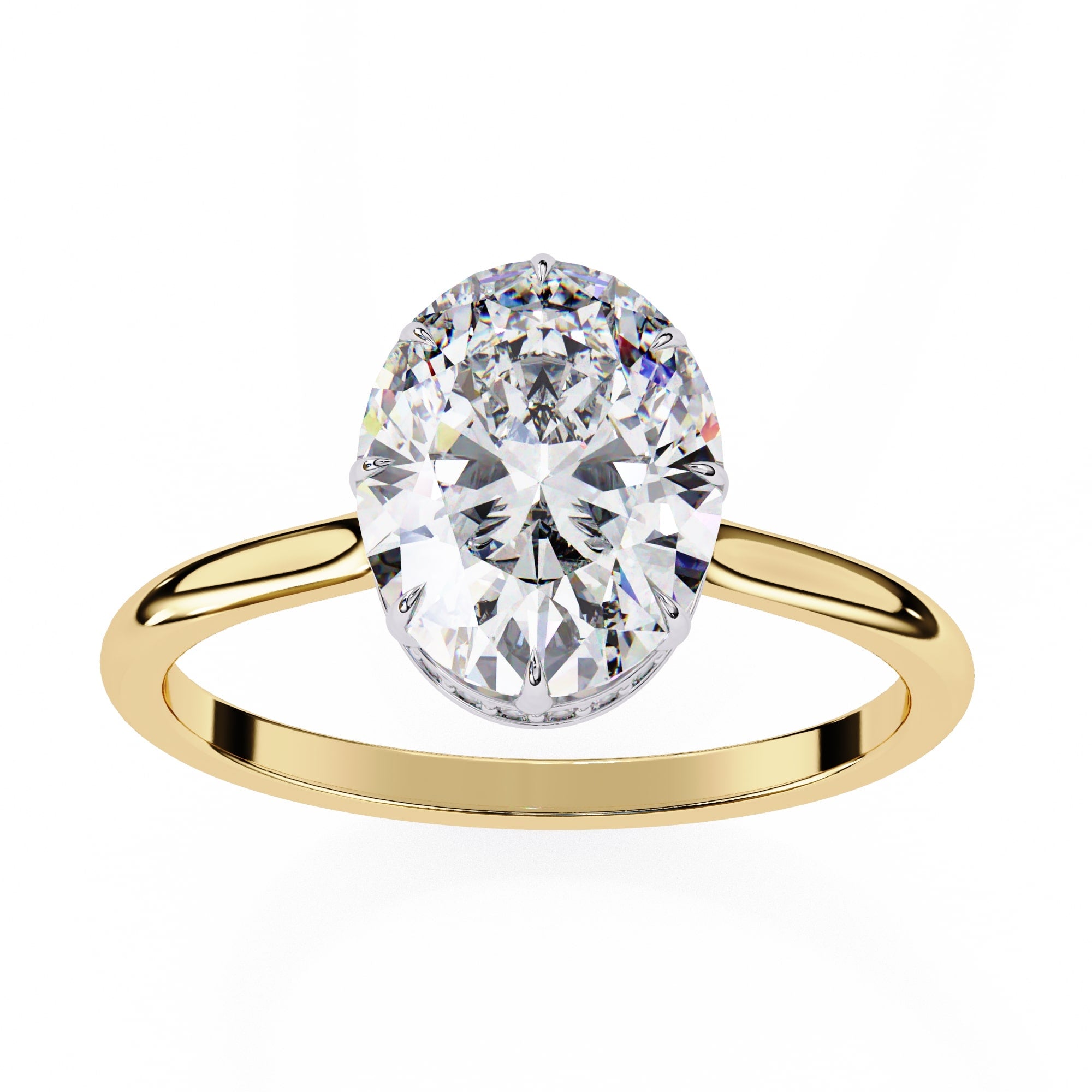Elegant Diamond Side Stone Brilliance Ring