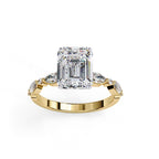 Elegant Central Stone Diamond Ring with Brilliant Side Accents