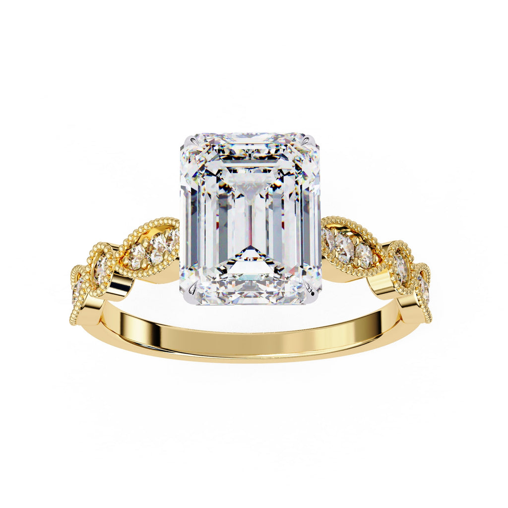 Elegant Central Stone Diamond Ring with Side Accents