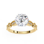 Elegant Central Stone Diamond Ring with Radiant Side Accents