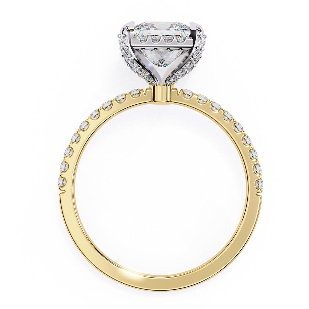 Elegant Central Stone Diamond Ring with Radiant Side Accents