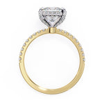 Elegant Central Stone Diamond Ring with Radiant Side Accents