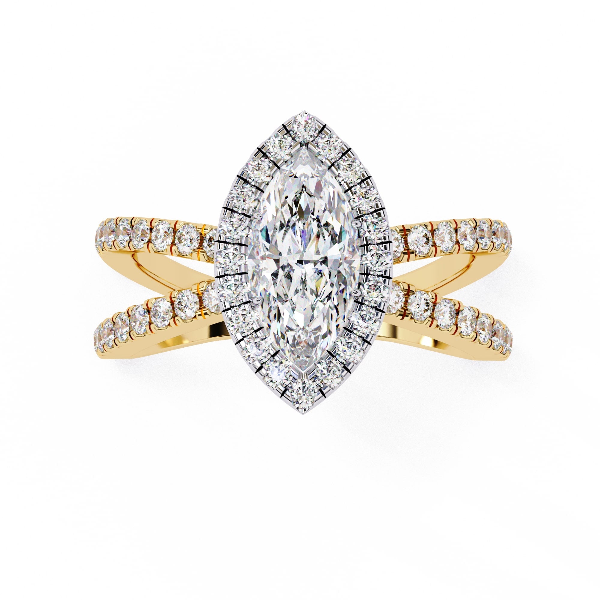 Elegant Diamond Side Stone Brilliance Ring
