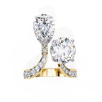 Radiant Central Brilliance Diamond Ring with Elegant Side Stones