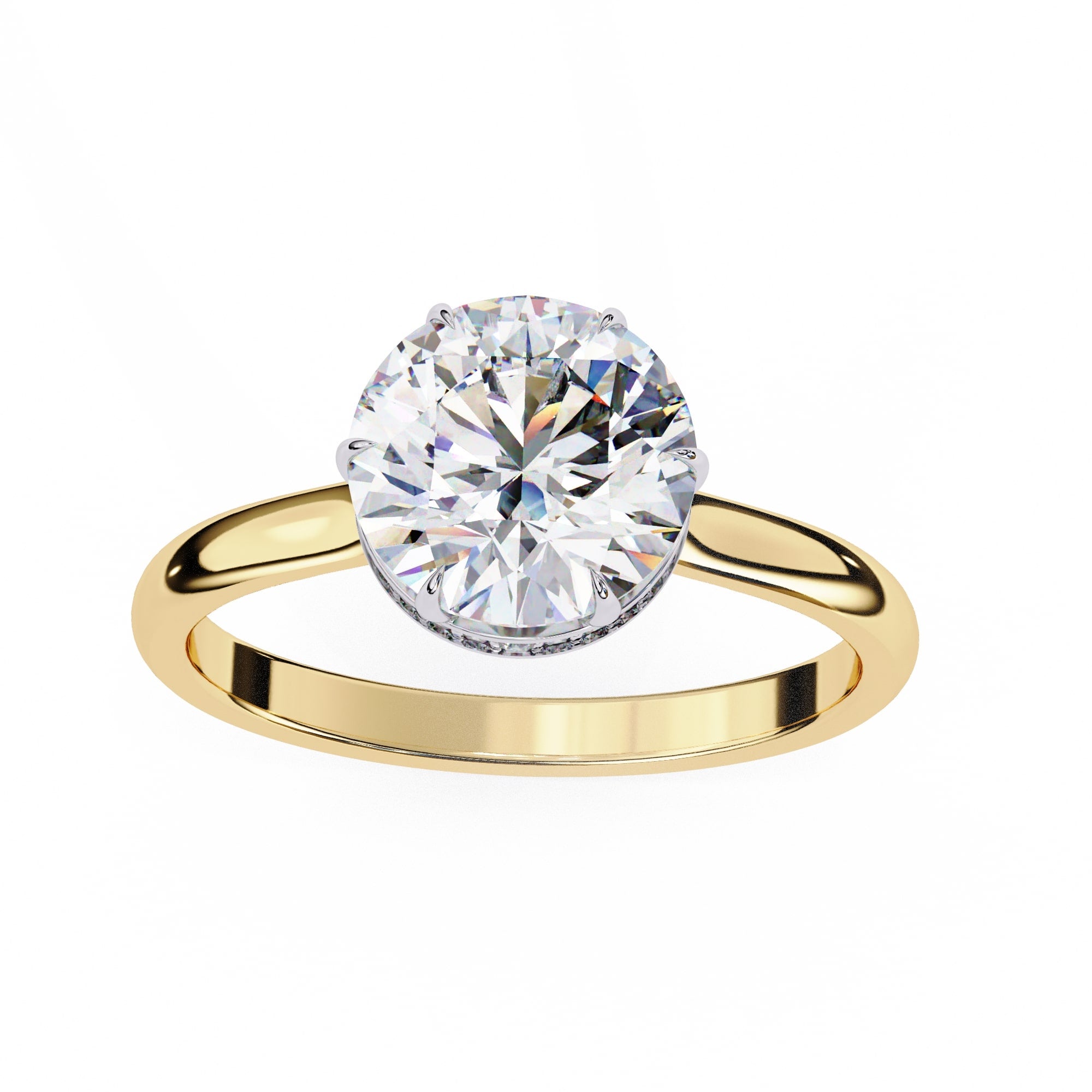 Elegant Central Stone Diamond Ring with Radiant Side Accents