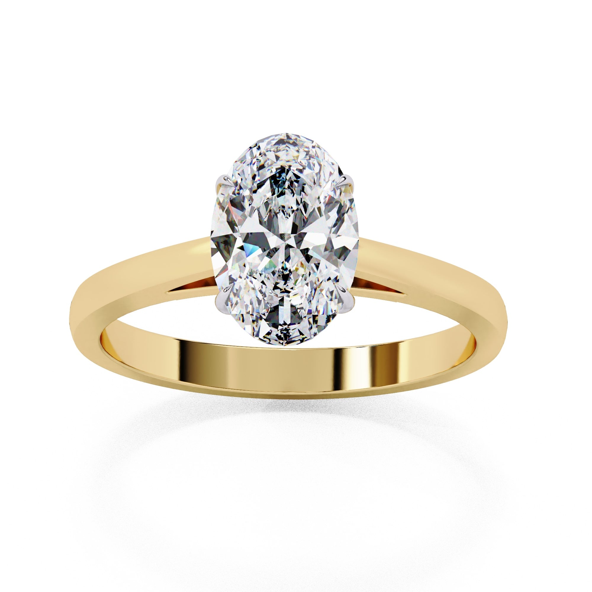 Elegant Solitaire Central Stone Ring