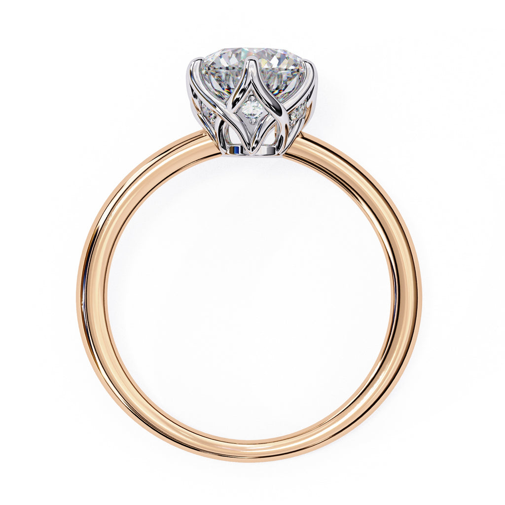 Elegant Central Stone Diamond Ring with Side Accents
