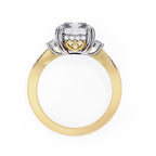 Elegant Central Stone Diamond Ring with Radiant Side Accents