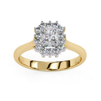Elegant Central Stone Diamond Halo Ring