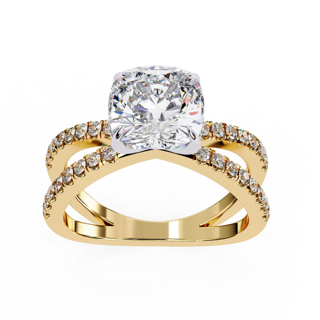 Elegant Central Stone Diamond Ring with Radiant Side Accents