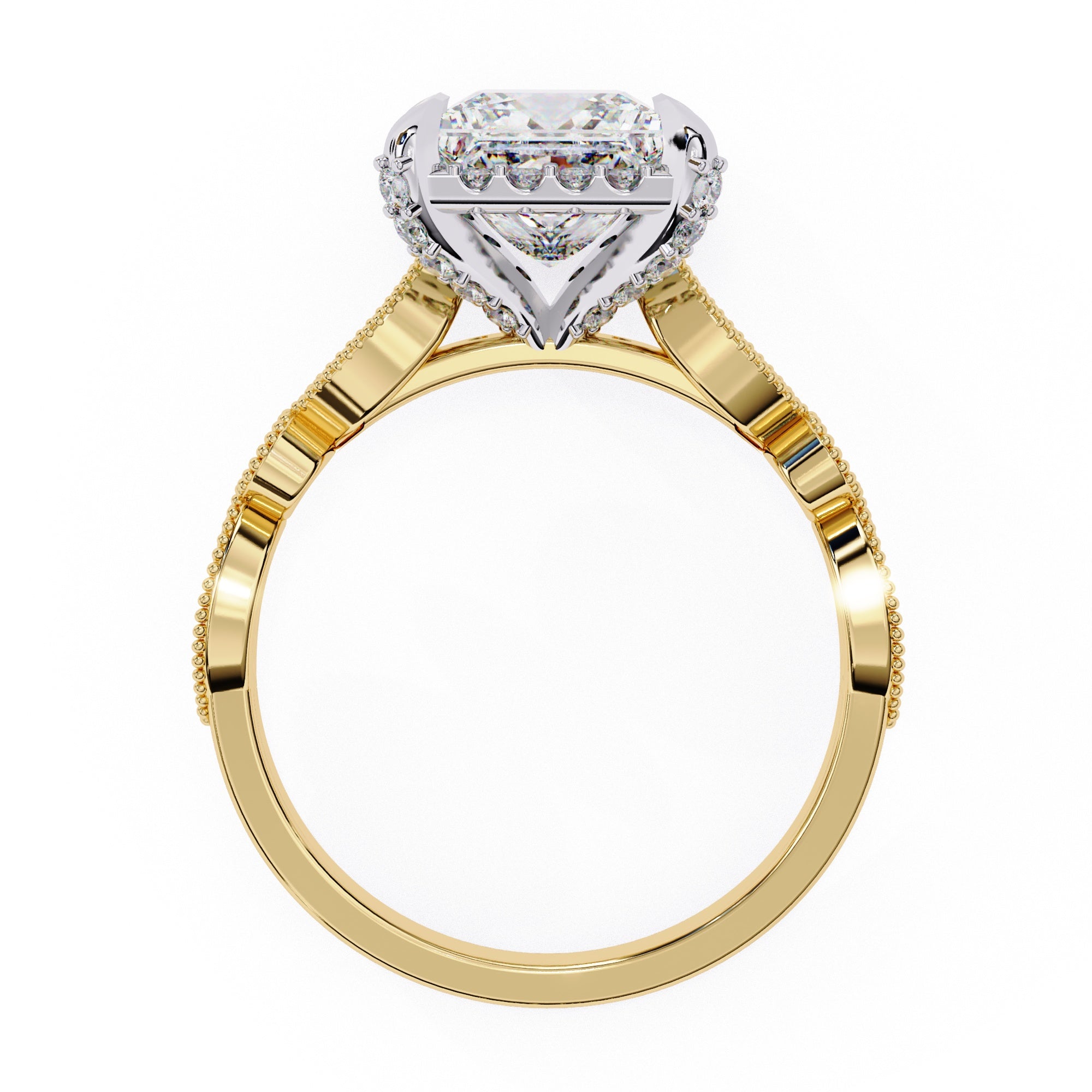 Elegant Diamond Side Stone Brilliance Ring