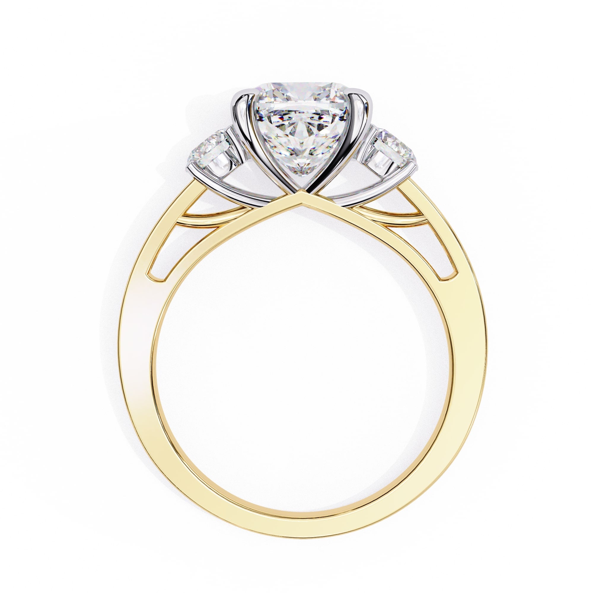 Elegant Diamond Side Stone Brilliance Ring