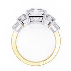 Elegant Central Stone Diamond Ring with Radiant Side Accents