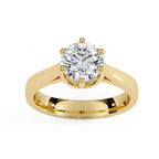 Elegant Central Stone Diamond Ring with Radiant Side Accents
