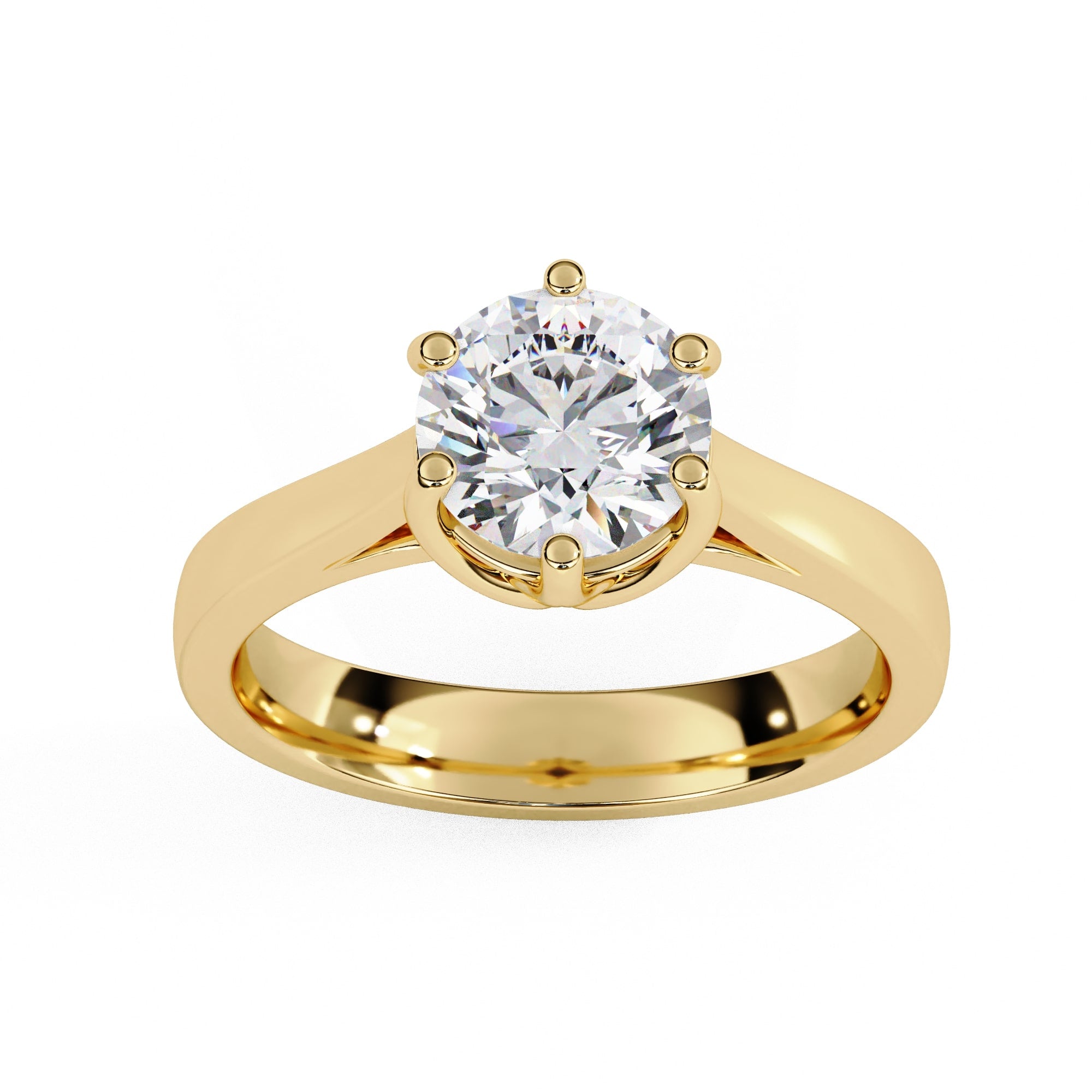 Elegant Central Stone Diamond Ring with Radiant Side Accents