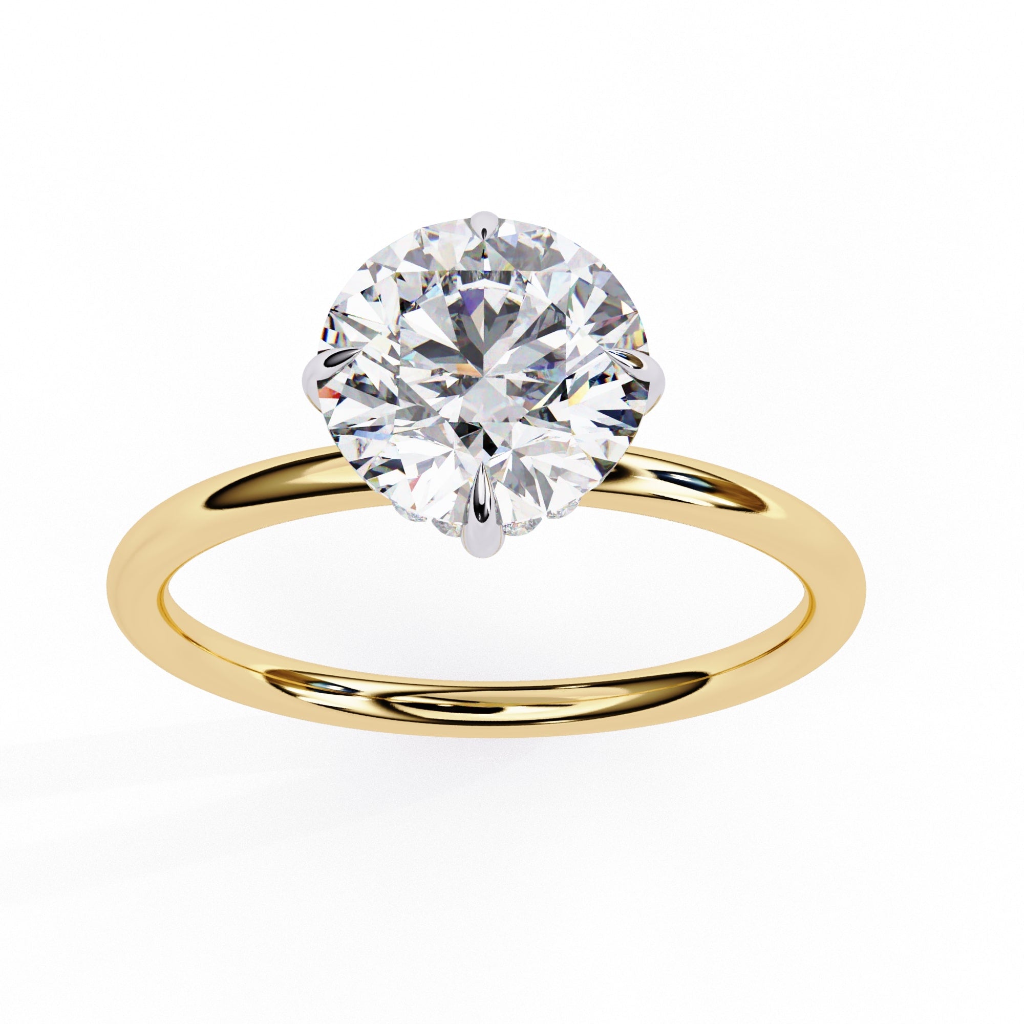 Elegant Diamond Center Stone Ring with Side Accents