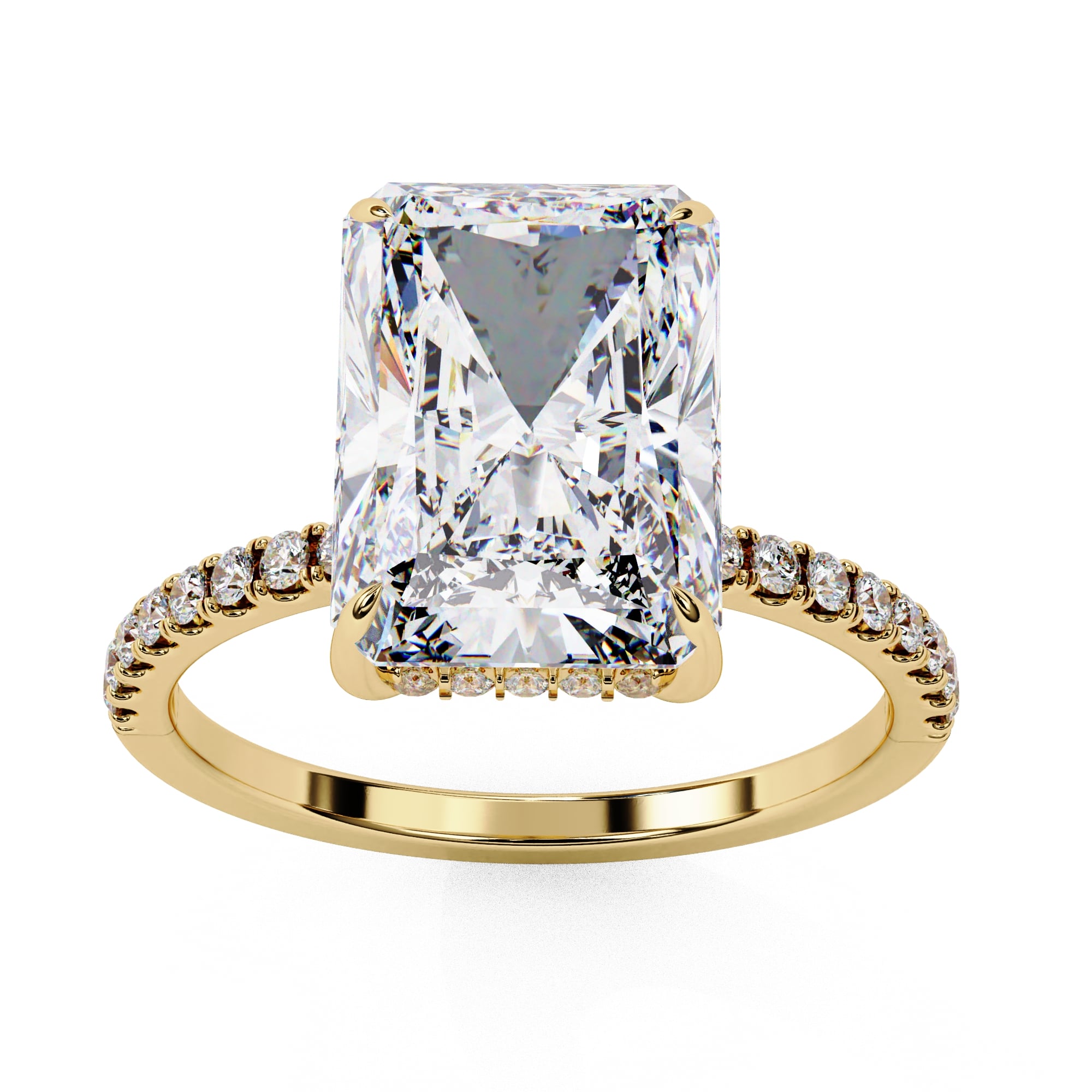 Elegant Diamond Side Stone Brilliance Ring