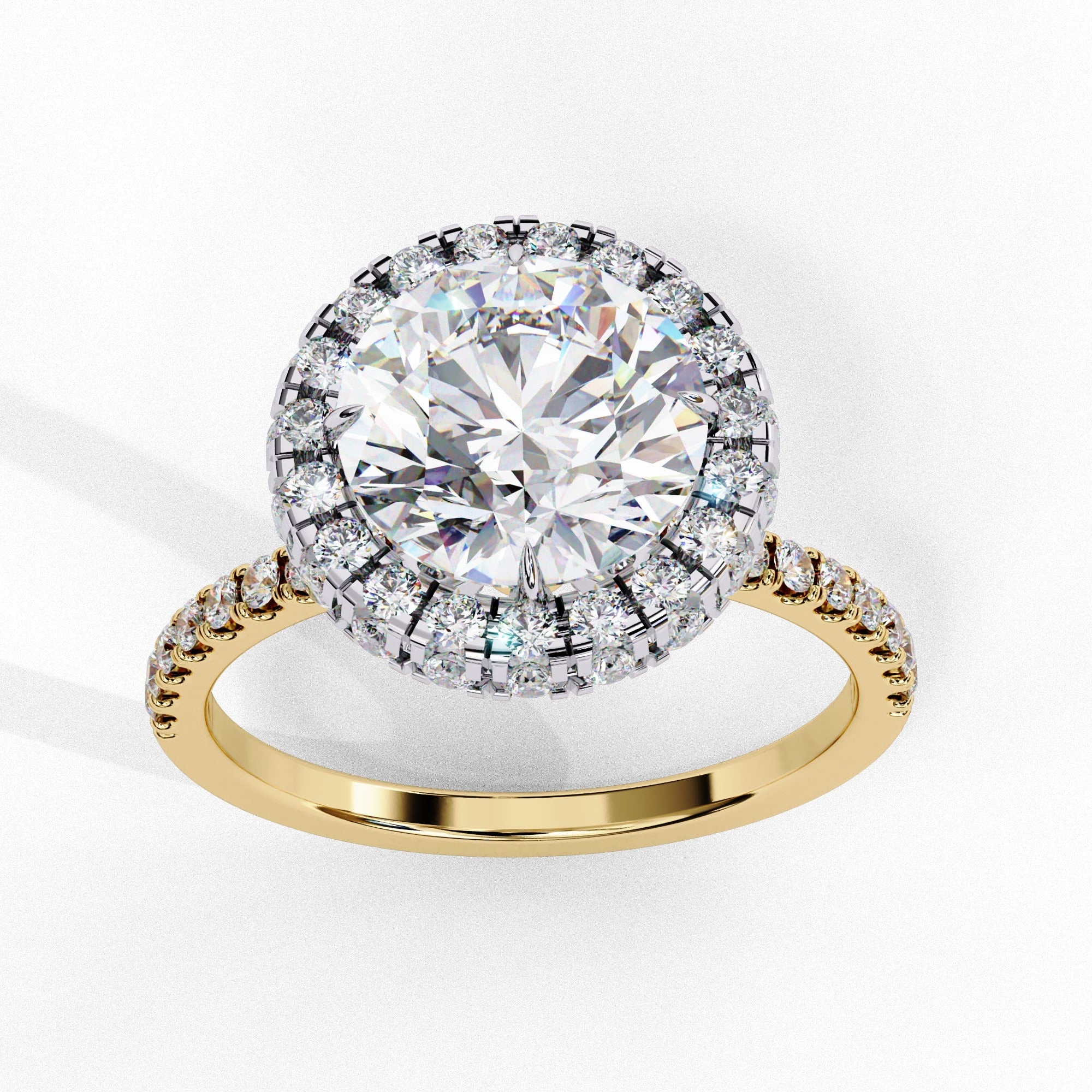 Elegant Diamond Central Stone Brilliance Ring