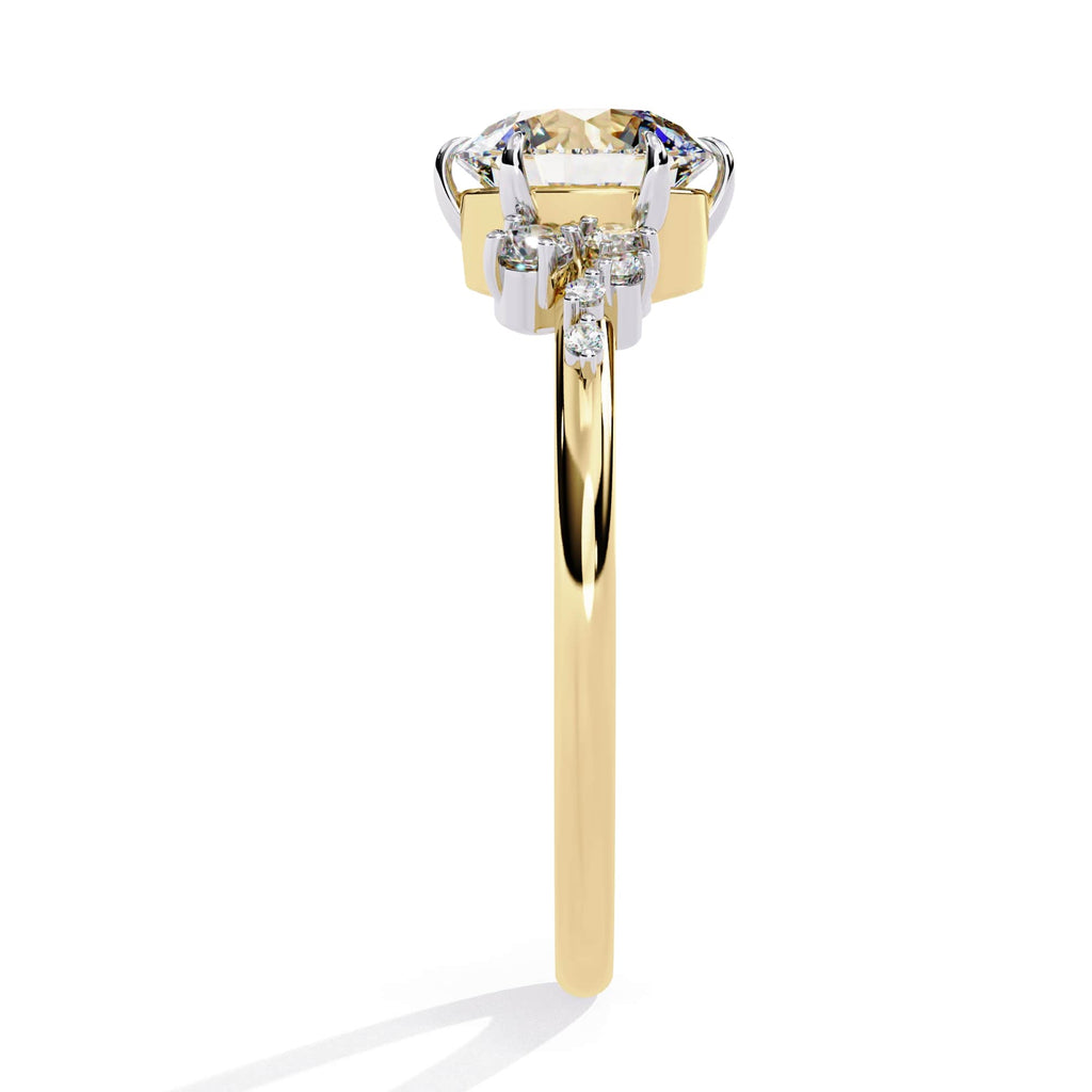 Elegant Central Stone Brilliance Ring with Side Accents