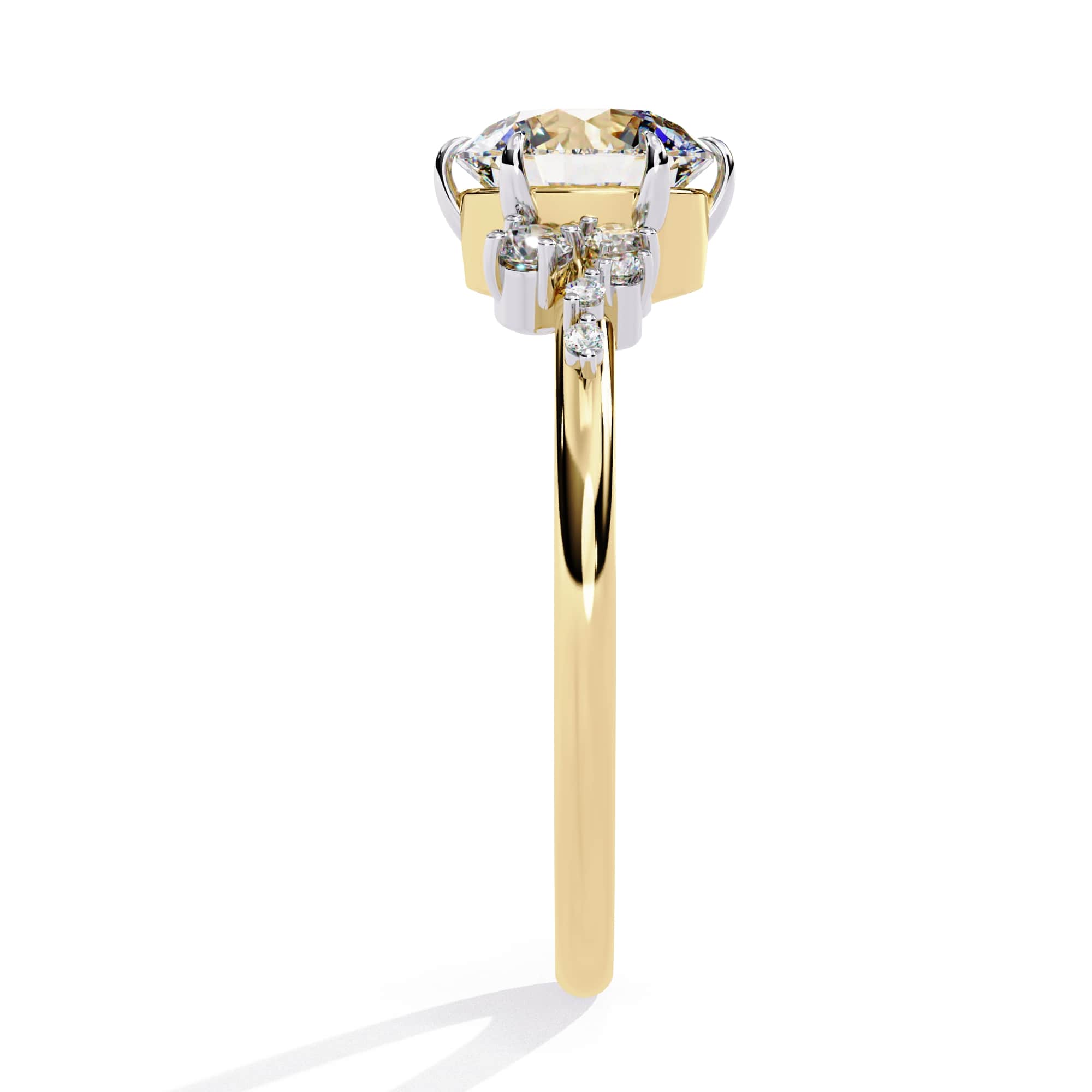 Elegant Central Stone Brilliance Ring with Side Accents