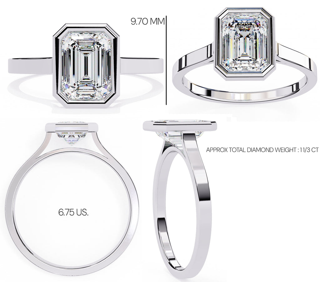 Elegant Central Stone Solitaire Ring