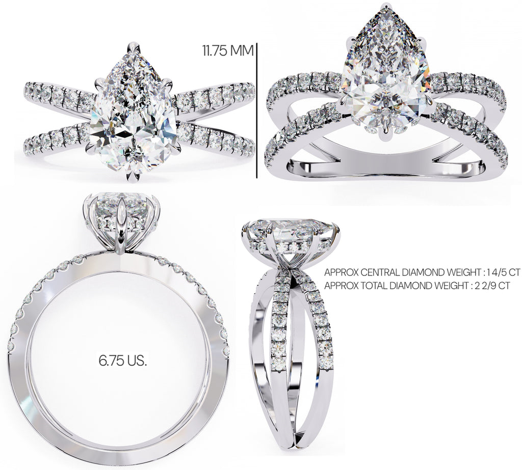 Elegant Diamond Central Stone Ring