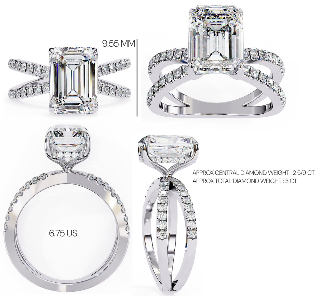 Elegant Diamond Side Stone Brilliance Ring